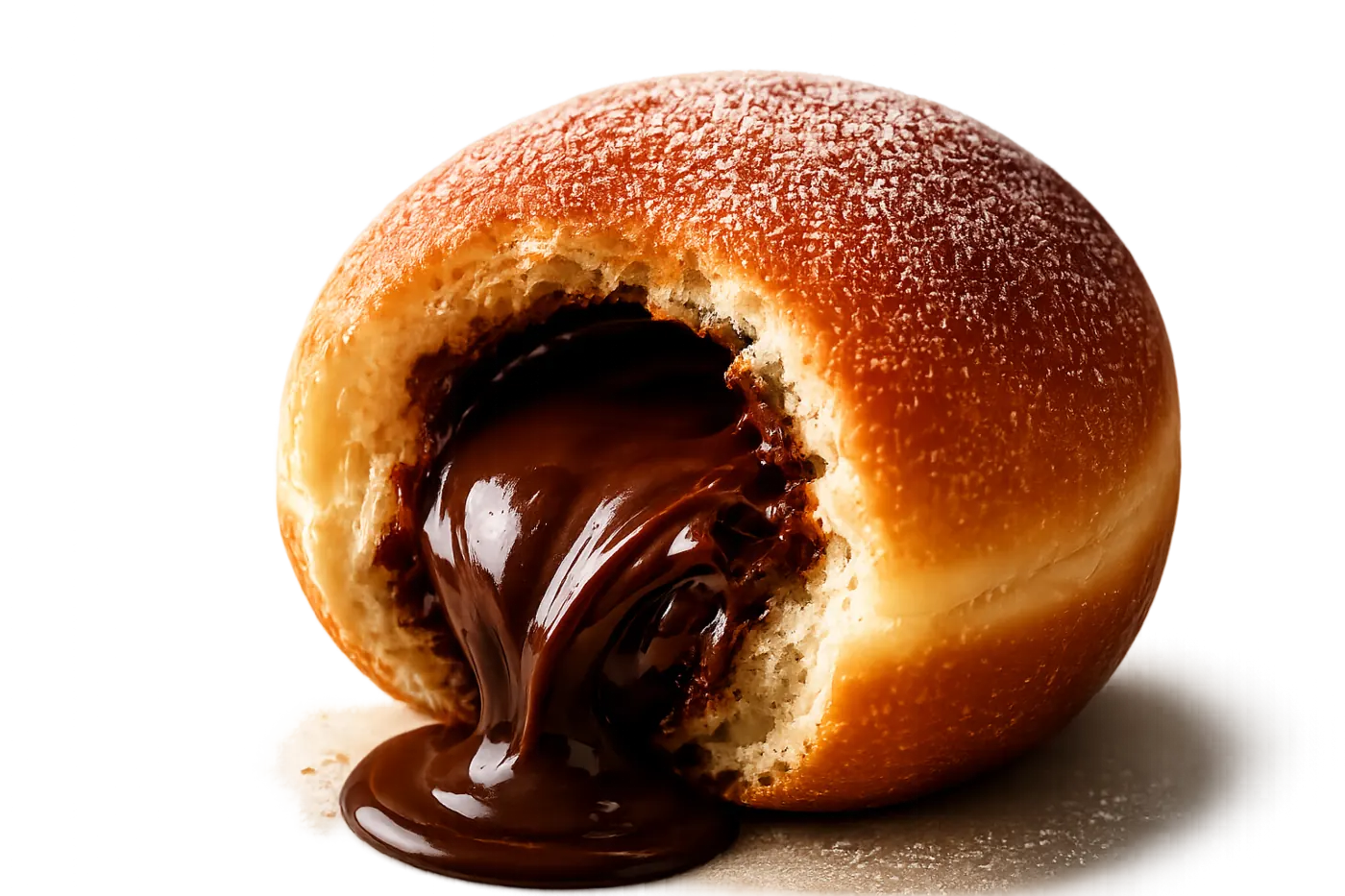 A warm close-up of The Bambo's chocolate-filled bomboloni